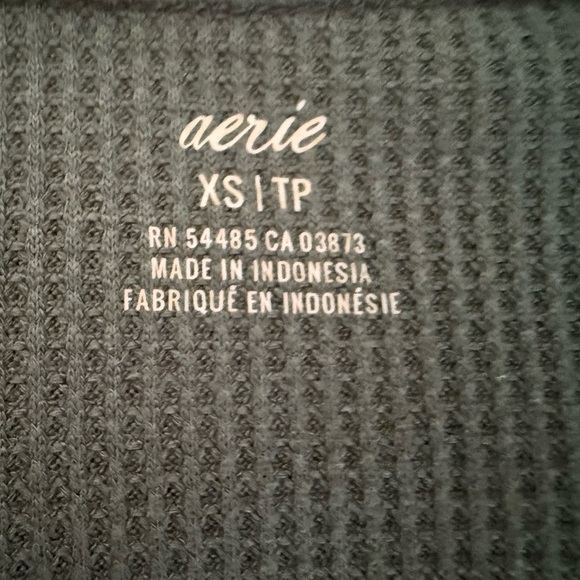 Aerie Dark Green Textured Knit Top - Picture 2 of 7